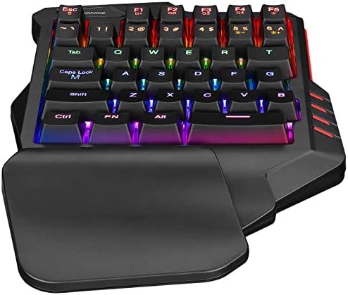 MIRACLE K1 Siyah USB Led Işıklı Q 35 Tuşlu Multimedya Mini Gaming Oyuncu Klavyesi