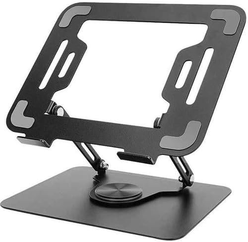 Alternative view of ZR-110 B Alüminyum 360 Derece Dönen Tabanlı Katlanabilir Taşınabilir Laptop Standı (Koyu Gri)