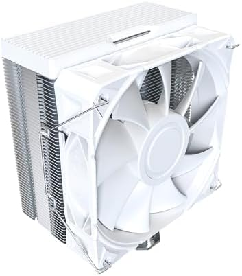 NX400 - CPU Hava Soğutucu, Tek Kule, 4 Gelişmiş Isı Borusu, 52-fin Isı Emici, E28, 120mm FDB Statik Basınçlı Fan, 28mm Fan Kalınlığı, Köşe Kapağı Ayak Pedleri, Parlak Üst Kapak - Beyaz - Görsel 3