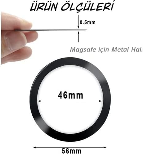 Power Metal Magsafe Halka Yüzük Ring iPhone 8 ve Üstü Model ile Uyumlu Gümüş 2'li Paket LVRNG2 - Görsel 3