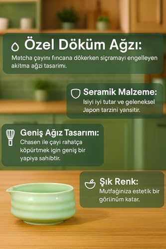 Alternative view of Seramik Matcha Çayı Köpürtme Kasesi Chawan mt215