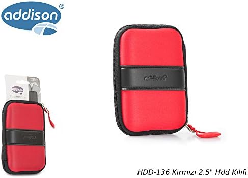 Addison Adisson HDD-136 Harddisk Kılıfı, Kırmızı, 2.5"