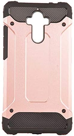 Mate 9 ile uyumlu Çİft Katman Koruyucu Crash Military Tank Kılıf - Rose Gold