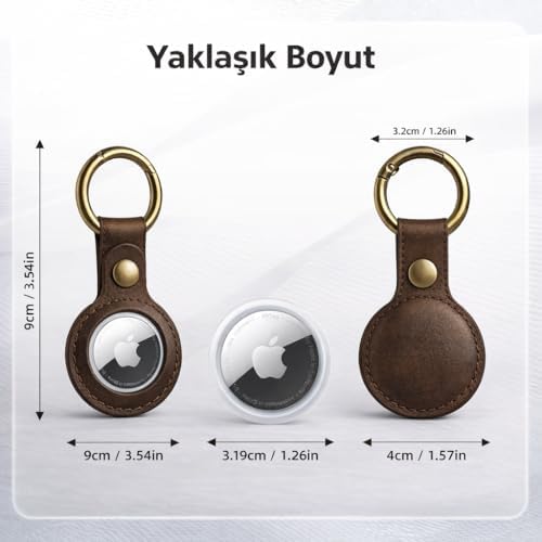 Alternative view of Apple AirTag Deri Anahtarlık, Haiki Gerçek Deri, Airtag Anahtarlık Deri
