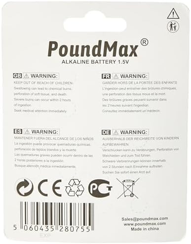 20 X PoundMax LR44 AG13 1,5 V PoundMax Alkalin Düğme Pil, Cıvasız, Sızdırmaz, Uzun Süreli Dayanıklılık, Oyuncaklar, Ölçüm Cihazları ve Hesap Makineleri için A76, G13, L1154, SR44, G13A ile Uyumlu