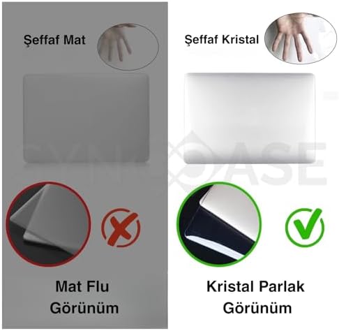 MateBook 14 Kılıf Uyumlu Kristal Parlak Sert Hard Case İnce Hafif Darbe Çizilme Koruma 2021-2023 Şeffaf