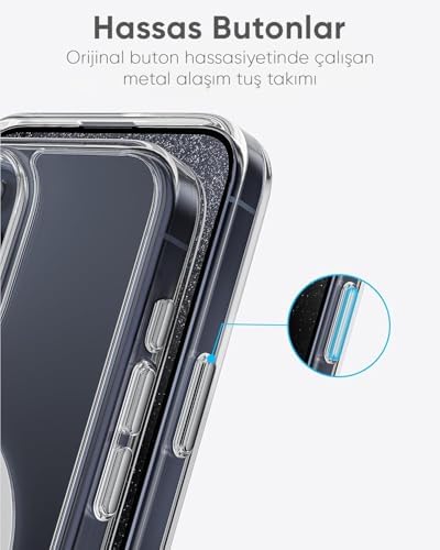 iPhone 17 için Origin+ Serisi MagSafe ile Uyumlu Crystal Clear Ultra Şeffaf Hybrid Materyal Kılıf Yarı Yumuşak Yarı Sert Dayanıklı Kılıf Kapak (Ultra Şeffaf, 17) - Görsel 3