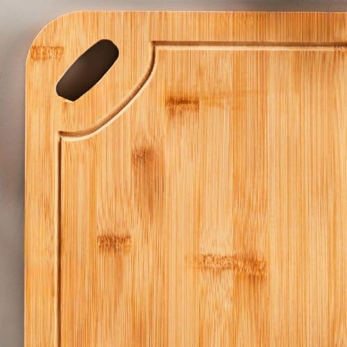 2’li Bambu Kesim Panosu Seti – Dayanıklı Ahşap Kesme Tahtası, Doğal, Şık ve Hijyenik Mutfak Panosu (Oval Bambu) - Görsel 3