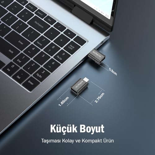 Alternative view of (İkili) OTG Akıllı Giriş USB 3.0 to Type-C Dönüştürücü Adaptör Çevirici 5Gbps, iPhone 16, Pro, Pro Max, M2, M3, M4 MacBook Pro, Air, iPad Pro ve Galaxy S25, S24, S23 ve Tabletler ile Uyumlu