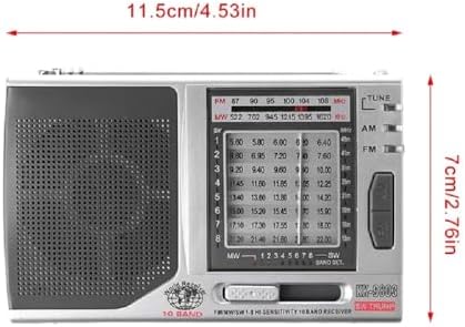 KK-9803 Taşınabilir Küçük Boy Cep Radyosu - FM/MW/SW1 10 Band Pilli Radyo