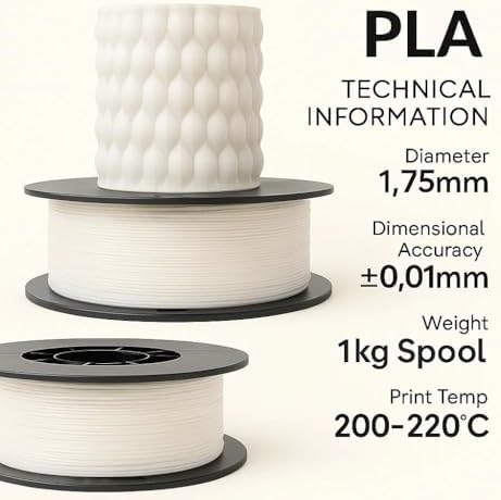 Pla+ Filament 1.75mm 1 Kg - Soft Beyaz