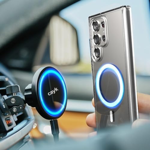 Cayk S24 Ultra Uyumlu Kamera Korumalı Magsafe Wireless Şarj Özellikli Şeffaf Silikon Kılıf - Görsel 2