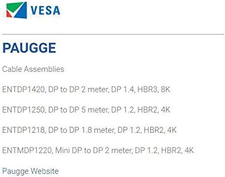 V1.4 Vesa DisplayPort Sertifikalı 32.40 Gbps Bandwith HBR3 8K 60Hz, 4K 120Hz, 4K 60Hz, 2K 165Hz, 1080p 240Hz Destekli HDR, FreeSync, G-Sync Displayport Kablo - Görsel 3