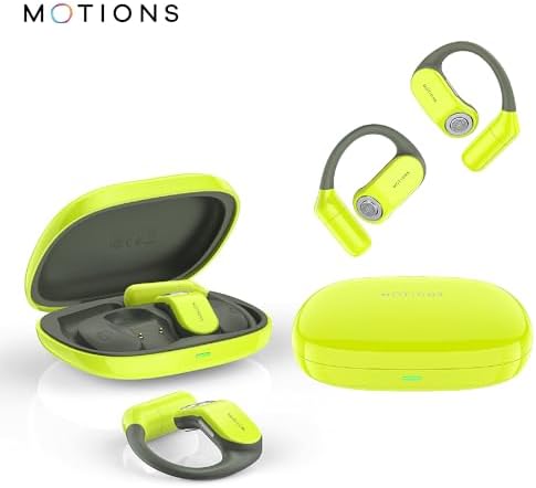 MOTIONS, MS-E52 OWS, Açık Kulak Tasarımlı Kablosuz Spor Kulaklık, Bluetooth 5.3, 30 Saat Pil Ömrü, Ultra İnce, Hafif, Ergonomik Tasarım, Çift Cihaz Desteği, Wireless, Yeşil - Görsel 3