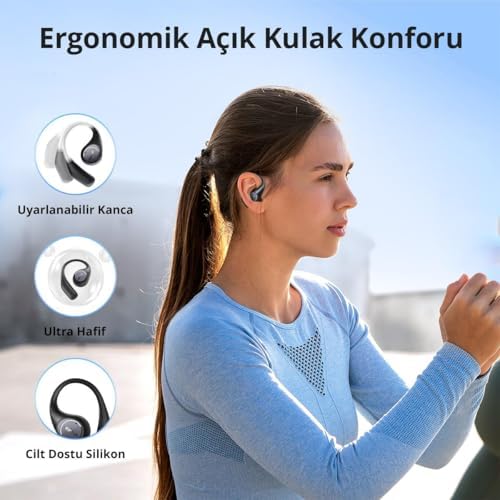 Alternative view of EarFun OpenJump Open Ear Kablosuz Kulaklık - 42 Saat Dinleme Süresi - IPX7 - Siyah (EarFun Türkiye Garantili)