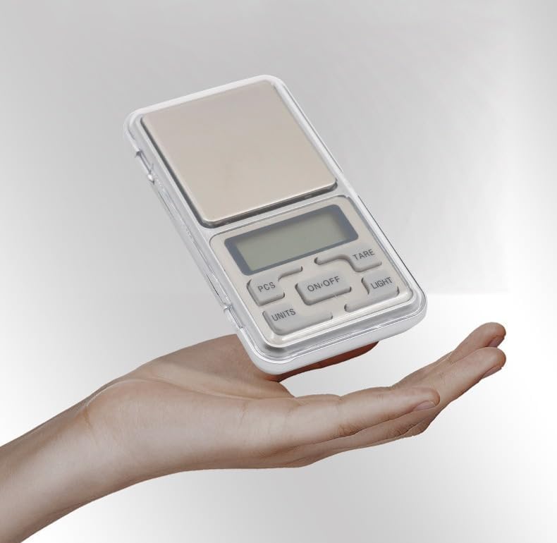 Mini Cep Terazisi, LCD Mavi Arka Aydınlatmalı Ekran, Tare Fonksiyonlu, Taşınabilir Dijital Hassas Terazi