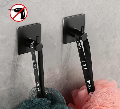 2 Adet Paslanmaz Çelik Mat Siyah Banyo Askısı/Bornoz Askısı/Havlu Askısı/Havluluk/Paslanmaz Hooks