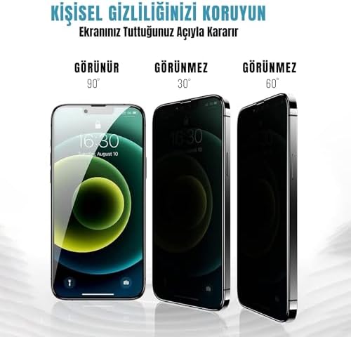 MADNOVA Apple iPhone 13/13 Pro/14/16E İle Uyumlu Hayalet Ekran Hizalama Aparatlı ve Takılırken Cam Altında Toz Bırakmaz Darbelere Karşı Ekstra Güçlü Ekran Koruyucu Cam - Görsel 3
