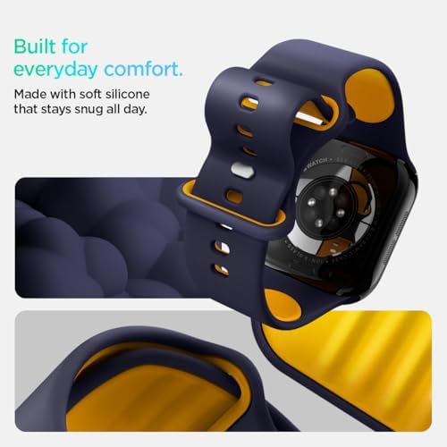 Apple Watch Ultra 49mm Seri 3/2/1-46mm Seri 11/10-45mm Seri SE3/9/8/7-44mm Seri SE2/SE/6/5/4 İle Uyumlu Kordon Kayış Nano Pop Blueberry Navy - AMP09322