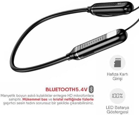 430 Saat Dinleme Süresi olan Boyundan Askılı Bluetooth Kulaklık – Uzun Süre Performans - Görsel 3