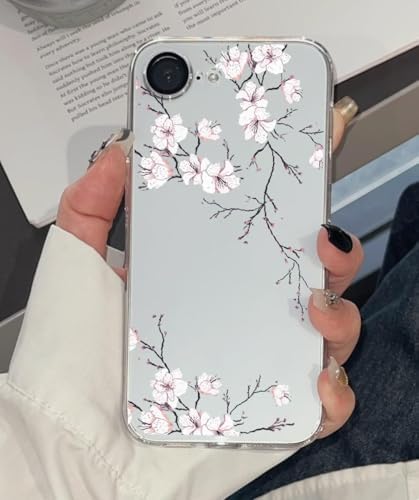 IPhone 16e ile Uyumlu SFF01 Şeffaf Desenli Telefon Kılıfı - İnce, Esnek, Darbe Önleyici Koruma, Şık ve Hafif Tasarım (kirazçiçeği)