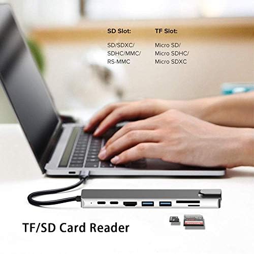 Alternative view of CF10 Macbook Uyumlu Type-C™ To 4K HDMI 2* Type-C 2* USB 3.0 Ethernet Lan 2* SD 8IN1 Çevirici Hub Adaptör