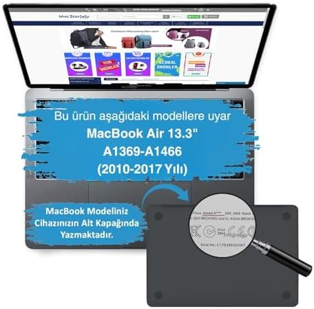 MacBook Air Kılıf 13 inç A1369 A1466 ile Uyumlu 2010-2017 Eski USB Model | Sert Yüksek Kalite Mermer Glitter Desenli Hard Case | İnce Hafif Çizilmeye ve Darbeye Dayanıklı Laptop Kılıf Karışık