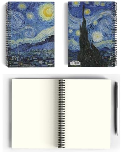 Vincent Van Gogh/The Starry Night,1889 | Spiralli Defter 02 | A5 | Çizgisiz | 100 Sayfa | Sanat - Görsel 3