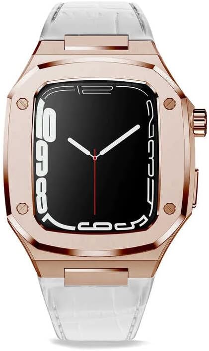 Apple İle Uyumlu Watch 44mm KRD-67 Kordon Beyaz-Rose Gold - Görsel 3