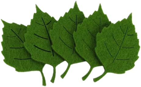 Alternative view of Keçe Mini Yeşil Yaprak 6 cm Süsleme 5 adet