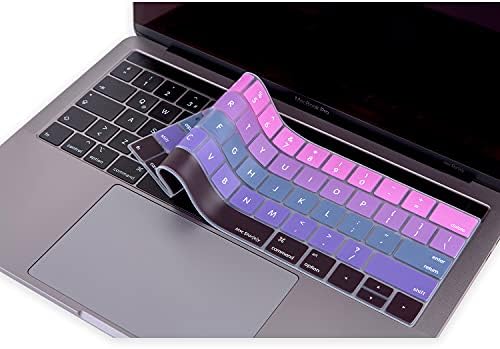 Alternative view of US İngilizce Klavye Koruyucu MacBook Pro 13 15 Touch Bar Uyumlu A1706 A1989 A2159 A1707 A1990 | Amerikan Düz Enter ANSI | Silikon Keyboard Cover Pembe Mavi