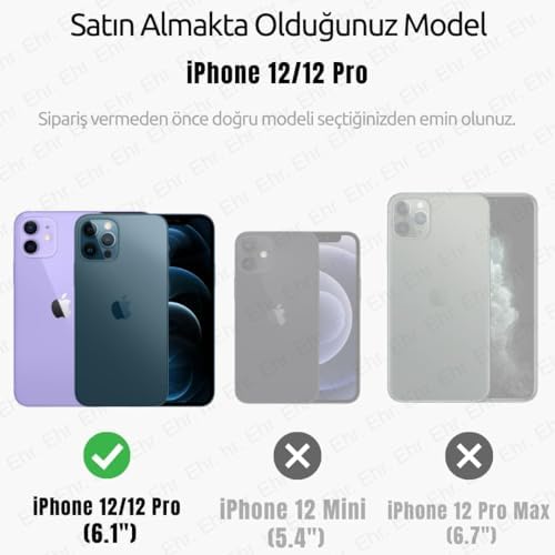 PSR Aksesuar iPhone 12/12 Pro Kılıf MagSafe Uyumlu - Kristal Şeffaf Manyetik Kablosuz Şarj Destekli Kapak, Sararma Yapmaz, Darbe Emici Koruyucu Kılıf - Görsel 2