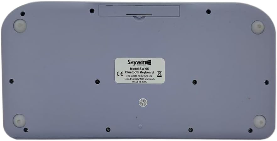 Saywin Bluetooth Klavye Renkli Retro Kablosuz Klavye Daktilo Görünümlü Tuş Tasarımı Şık ve Kullanışlı Telefon Koyma Gözü Pilli Türkçe Q Klavye SW-05 (Mor)