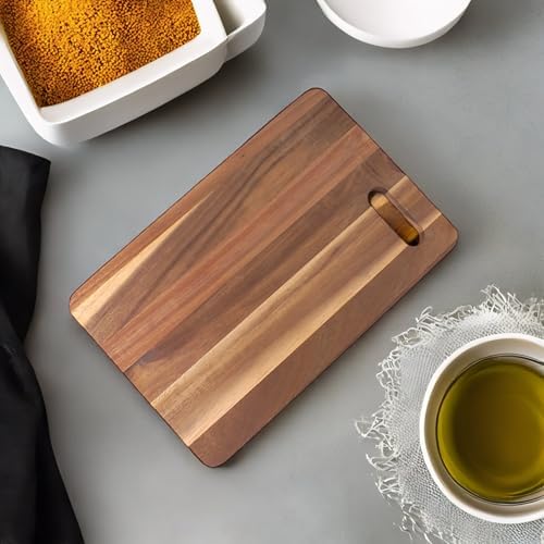 Akasya Kesme Tahtası Antibakteriel Yıkanabilir Doğrama Tahtası Dikdörtgen 28x18CM | Antibakteriyel ve Yıkanabilir Akasya Kesme Tahtası - Hijyenik ve Dayanıklı Doğrama İşleriniz için İdeal - Görsel 2