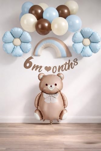 Retro Papatya Temalı Erkek Bebek Konsept Doğum Günü Seti (6Months) - Görsel 3