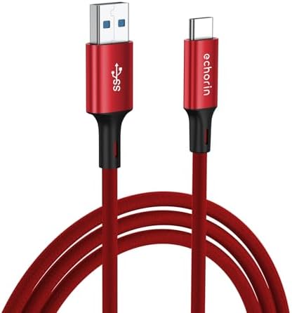 USB 3.0 USB-A'dan USB-C'ye 15W PD Hızlı Şarj 5V3A Yüksek Kaliteli Alüminyum Örgülü Kablo 5Gbps 1 Metre (Kırmızı) - Görsel 3
