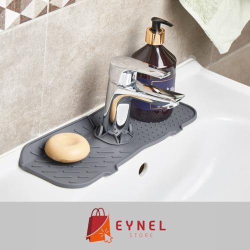 Elastik Musluk Matı Su Tutucu Düzenleyici Silikon Kaydırmaz Mutfak Eyve Banyo Lavabo Tezgah Üstü Matı - Görsel 2