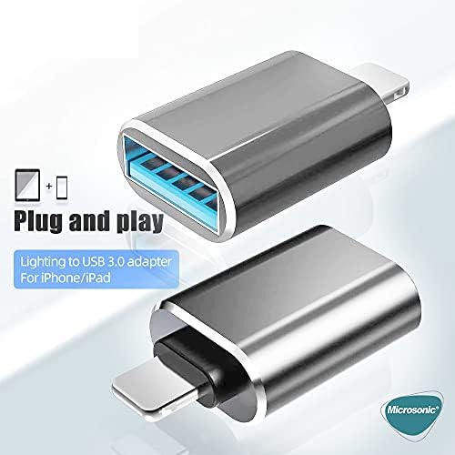 Alternative view of Lightning to OTG Adapter Lightning iPhone iPad Dişi USB Dönüştürücü Adaptör Gri
