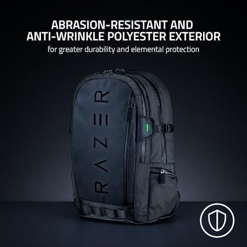 Alternative view of Razer Rogue V3 Sırt Çantası (15,6") Black Edition - Kompakt seyahat sırt çantası (15 inçe kadar dizüstü bilgisayarlar için bölme, aşınmaya dayanıklı, polyesterden yapılmış dış kabuk) siyah
