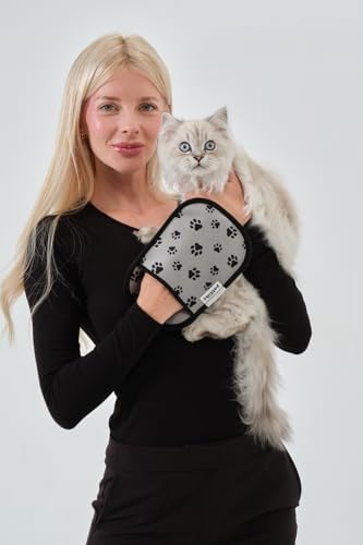 Kedi Köpek Tüy Toplayıcı Eldiven - Kıyafet, Koltuk, Halı İçin Yıkanabilir Temizleme Eldiveni