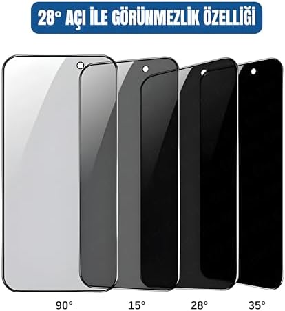 Ehr. iPhone 17 Pro Max ile Uyumlu Gizlilik Filtreli Darbelere Karşı Maksimum Koruma Sağlayan ve Kolay Uygulama Aparatlı Toz Bırakmayan Hayalet Cam (iPhone 17 Pro Max) - Görsel 2