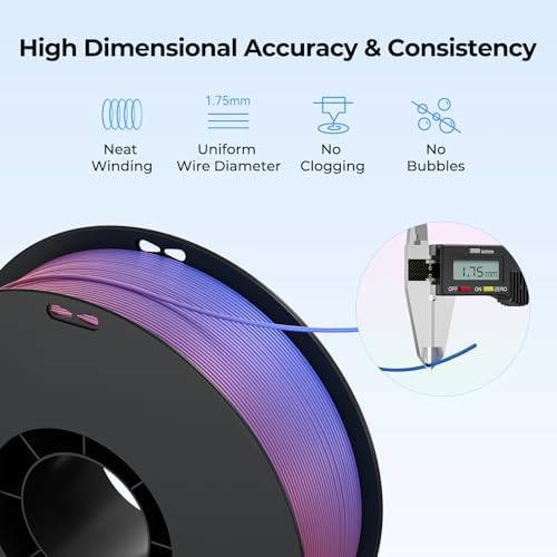 Resmi Creality Upgrade Ender 3D Yazıcı Filamenti, Siyah PLA+ Filamenti 1,75 mm, 1 kg Makara (1,0 kg), Doğruluk +/- 0,02 mm, 3D Baskı Filamenti, Güçlü Dayanıklılık, Vakumlu Ambalaj, Çevre Dostu - Görsel 3