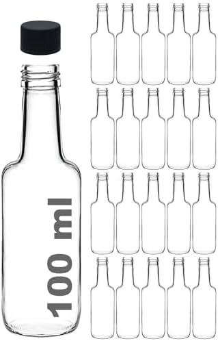 100 ml Şeffaf Standart Sosluk 100 cc Sızdırmaz Kapaklı Cam Şişe (20) - Görsel 3