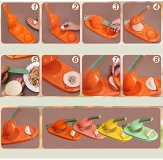 2'si 1 Arada Pratik Mantı ve Börek Kalıbı - Ravioli Hamur Presi ve Şekillendirici Aparat, Manuel Kolay Hamur Açma ve Kapatma Makinesi, Mutfak Hamur İşleri Seti - Görsel 3