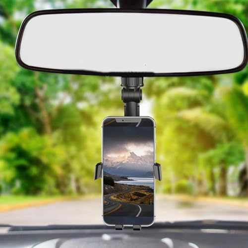 Alternative view of Dikiz Aynası Araç Cep Telefonu Tutucu, 360 derece dönebilen dikiz aynası cep telefonu tutucu, araba, çalışma masası, yatak için çok fonksiyonlu cep telefonu tutucu 059
