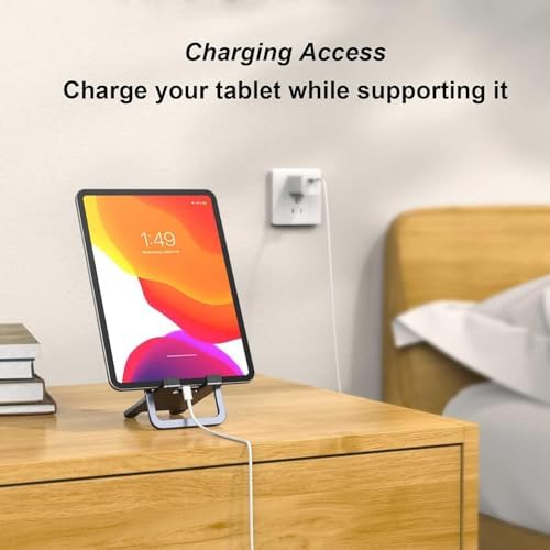 Cep Telefonu Standı, Katlanabilir Alüminyum Ayarlanabilir Seyahat Telefon Tutucu, Hafif ve Stabil Alaşımlı Metal Tablet Standı, Tüm Telefonlarla Uyumlu - Görsel 3