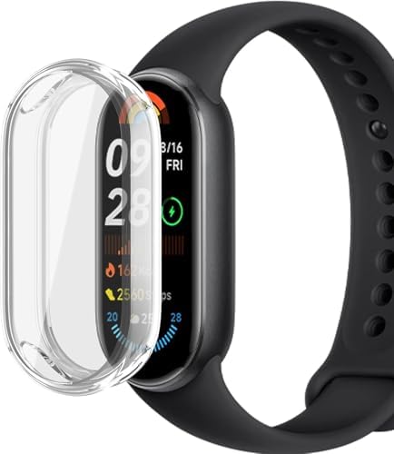 Alternative view of [Soft-Case] Xiaomi Mi Band 10 ile Uyumlu 360° Kasa Koruyucu Kılıf Yumuşak TPU Malzeme Dokunmatiği ve Netliği Etkilemeyen Darbelere Karşı Xiaomi Mi Band 10 Ekran Koruyuculu Kılıf (Şeffaf)