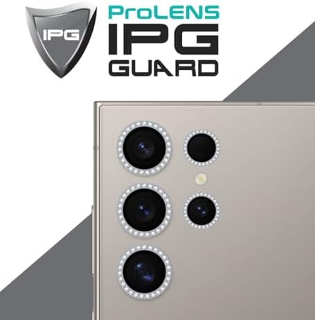 Galaxy Uyumlu IPG ProLENS Elmas Taş Çerçeveli Kamera Lens Koruyucu – HD Netlik, Çizilmez Alumina Silikat Temperli Cam, Bireysel Kamera Lens Kapağı (Gümüş, Galaxy S25 Ultra) - Görsel 2