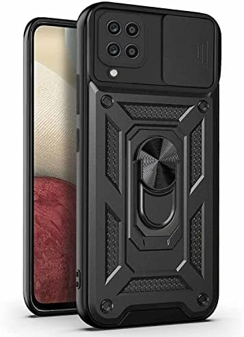 Galaxy A12 için Kılıf Impact Resistant Siyah [Galaxy A12 ile Uyumlu Kılıf - Siyah]