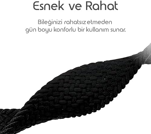 Alternative view of [Classical Loop] Xiaomi Redmi Watch 6/5/4/Mi Band 10 Pro/9 Pro/8 Pro ile Uyumlu Örgü Kordon Konforlu Mi Band 10 Pro Kordon Terletmeyen Elastik Kumaşlı Redmi Watch 6 Kordonu